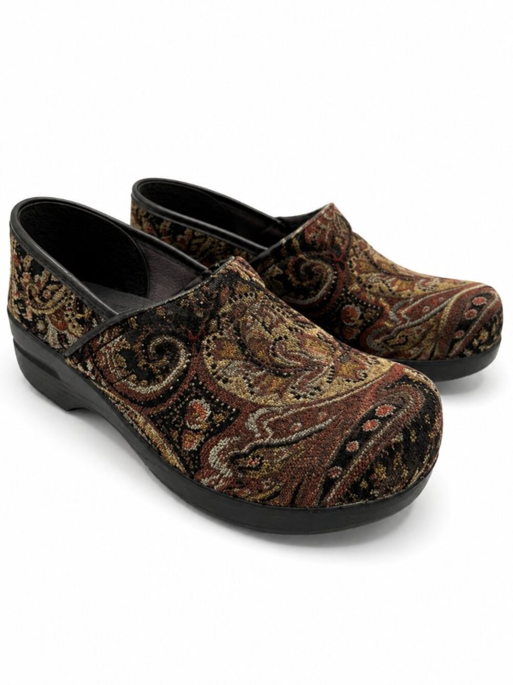 Dansko Vegan Paisley Clogs Women's EU 40 US 9.5-10 Slip On Comfort Shoes